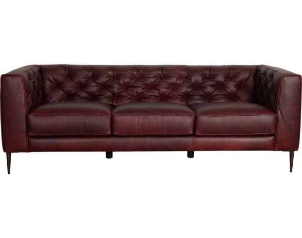 Soft Line America 7871 Collection 100% Leather Burgundy Sofa large image number 1