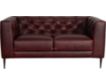 Soft Line America 7871 Collection 100% Leather Burgundy Loveseat small image number 1