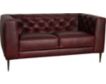 Soft Line America 7871 Collection 100% Leather Burgundy Loveseat small image number 2