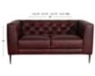 Soft Line America 7871 Collection 100% Leather Burgundy Loveseat small image number 6