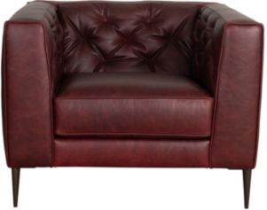 Soft Line America 7871 Collection 100% Leather Burgundy Chair
