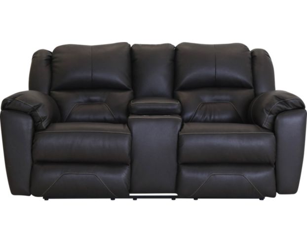 Southern Motion Pandora Leather Reclining Console Loveseat large image number 1