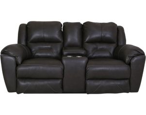 Southern Motion Pandora Leather Power Recline Console Loveseat
