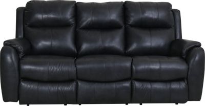 Southern Motion Marquis Black Leather Reclining Sofa | Homemakers