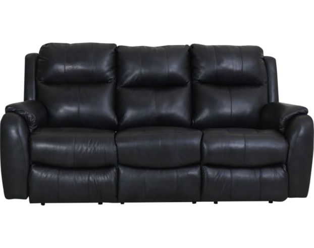 Southern Motion Marquis Black Leather Reclining Sofa large image number 1