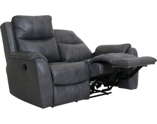 Southern Motion Marquis Gray Leather Reclining Loveseat large image number 3