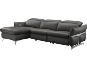 Soundstage Usa Pebble Beach Leather Power Sofa with Left Chaise