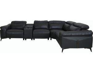 Soundstage Usa Napa Gray 5-Piece Leather Power Sectional
