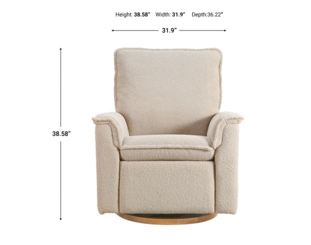 Second Story Home Anza Taupe Manual Glider Recliner large image number 3