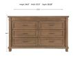 Second Story Home Rowan Sandwash 6-Drawer Double Dresser small image number 3