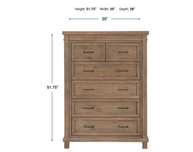 Second Story Home Rowan Sandwash 6-Drawer Chest large image number 3