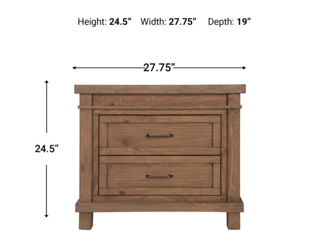 Second Story Home Rowan Sandwash 2-Drawer Nightstand large image number 3