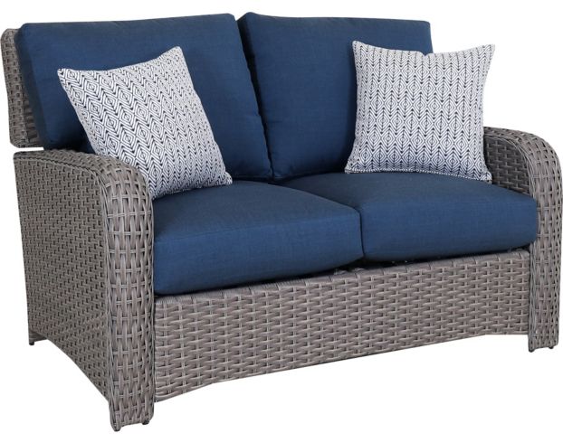 South Sea Rattan St Tropez Stone Lapis All Weather Loveseat large image number 2