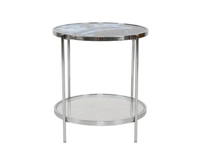 Steve Silver Company Averie 23-Inch Reversible Round End Table