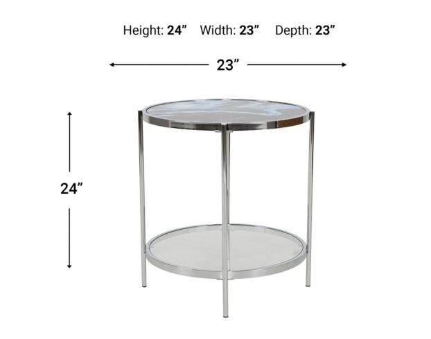 Steve Silver Company Averie 23-Inch Reversible Round End Table large image number 5