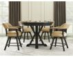 Steve Silver Rylie 5-Piece Black Counter Game Table Set small image number 3
