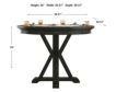 Steve Silver Rylie 5-Piece Black Counter Game Table Set small image number 19