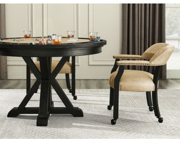 Steve Silver Rylie 5-Piece Black Dining Height Game Table Set large image number 10