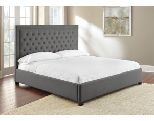 Steve Silver Isadora Gray Queen Upholstered Bed
