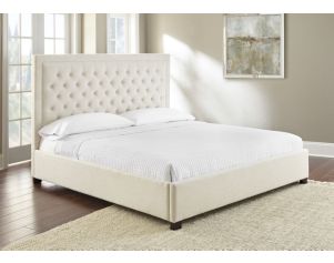 Steve Silver Isadora White King Upholstered Bed