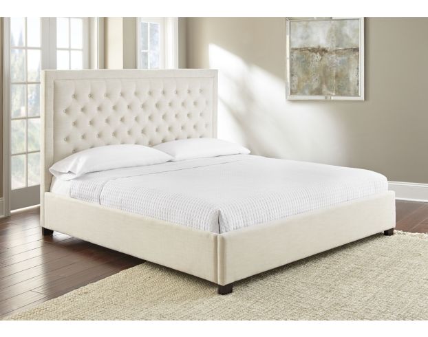 Steve Silver Isadora White King Upholstered Bed large image number 2