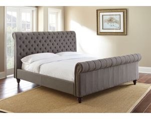 Steve Silver Swanson Gray King Upholstered Bed