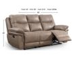 Steve Silver Isabel Sand Reclining Sofa small image number 3