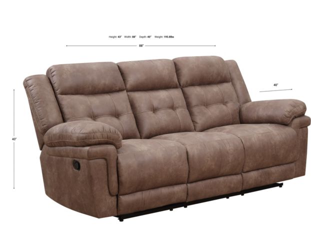 Brown 2024 reclining couch