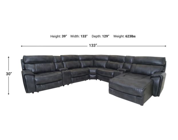 Steve Silver Provo 7-Piece Power Headrest Sectional large image number 7