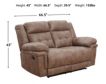Steve Silver Anastasia Brown Reclining Loveseat small image number 5