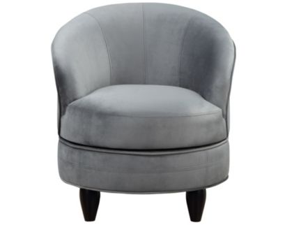 Steve Silver Sophia Gray Velvet Swivel Chair