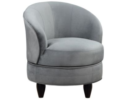 Steve Silver Sophia Gray Velvet Swivel Chair