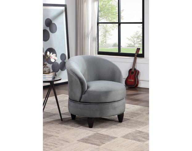 Steve Silver Sophia Gray Velvet Swivel Chair large image number 7