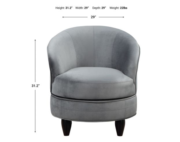 Steve Silver Sophia Gray Velvet Swivel Chair large image number 9