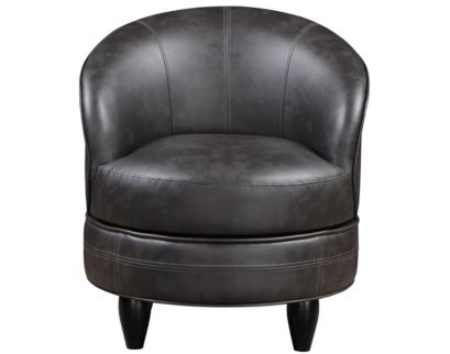 Steve Silver Sophia Gray Faux Leather Swivel Chair