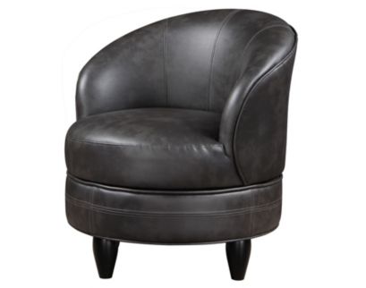 Steve Silver Sophia Gray Faux Leather Swivel Chair