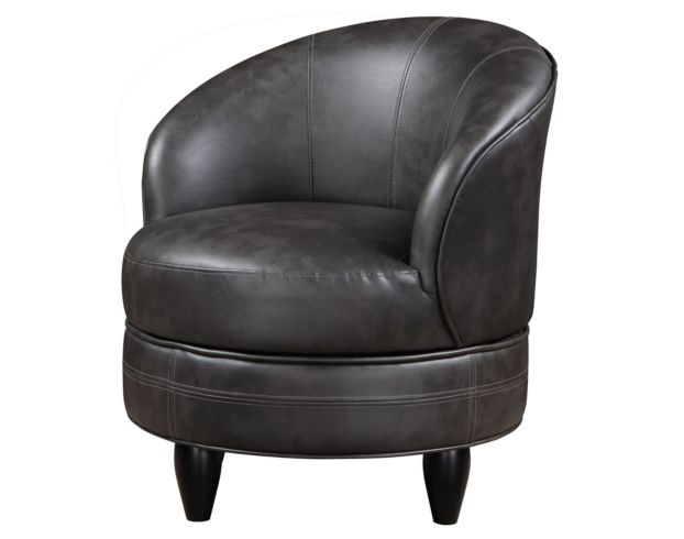 Steve Silver Sophia Gray Faux Leather Swivel Chair large image number 2