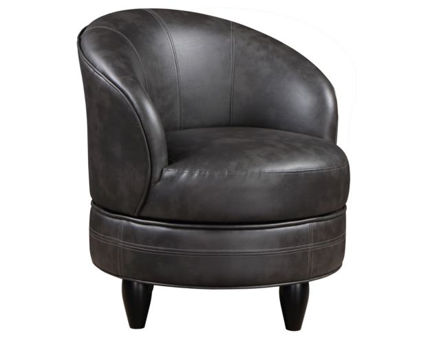 Steve Silver Sophia Gray Faux Leather Swivel Chair large image number 3
