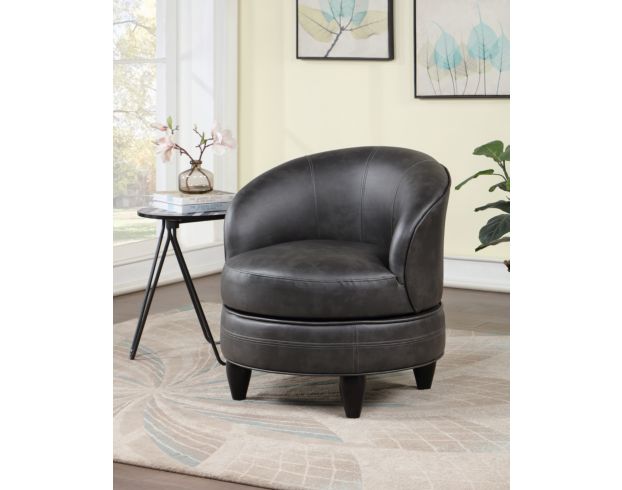 Steve Silver Sophia Gray Faux Leather Swivel Chair large image number 7