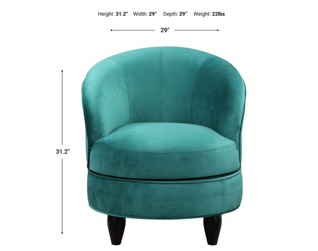 Steve Silver Sophia Green Velvet Swivel Chair large image number 8