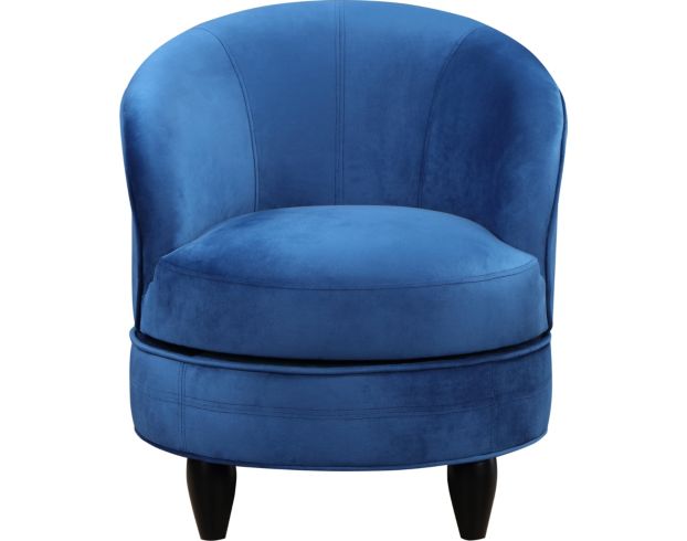 Blue velvet barrel discount chair