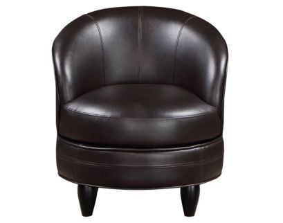 Steve Silver Sophia Brown Faux Leather Swivel Chair