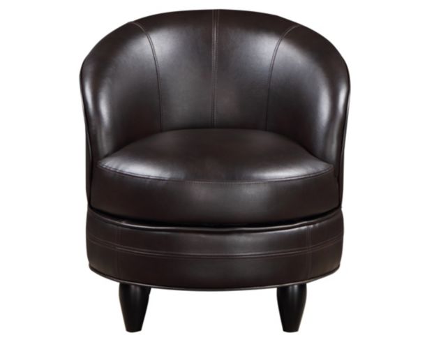 Steve Silver Sophia Brown Faux Leather Swivel Chair large image number 1