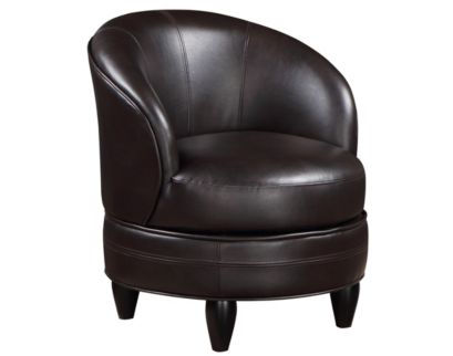 Steve Silver Sophia Brown Faux Leather Swivel Chair