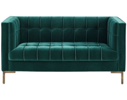 Steve Silver Isaac Green Velvet Loveseat