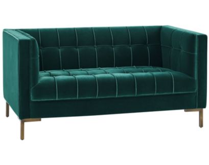 Steve Silver Isaac Green Velvet Loveseat