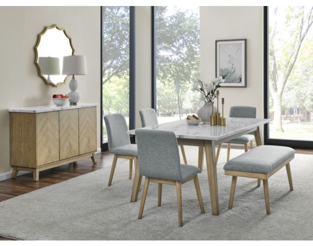 Gray 6 piece dining set hot sale