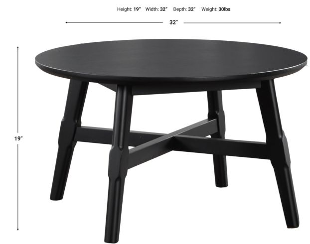Steve Silver Oslo Black Coffee Table large image number 5