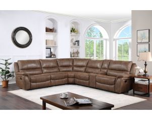 Steve Silver Lehi 6-Piece Reclining Brindle Sectional