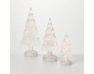 Sullivans Frosted LED Glass Christmas Tree (Set of 3)